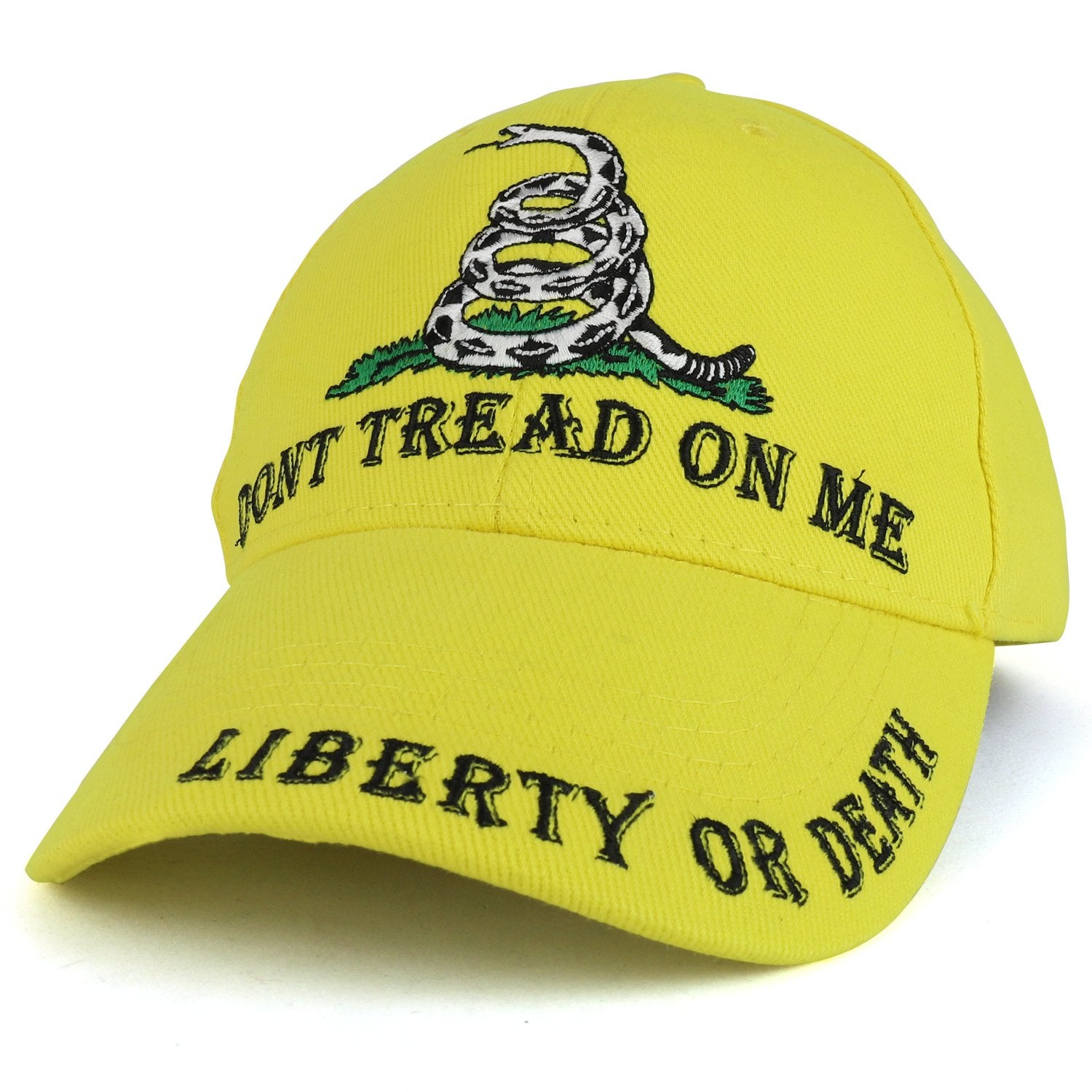 Armycrew Tread On Me Snake Liberty or Death Embroidered Structured Baseball Cap