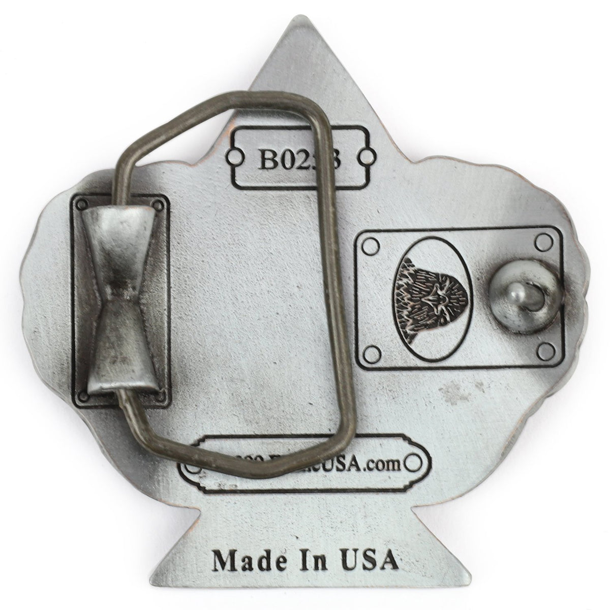 Armycrew Made in USA Death Spade Skull Metal Belt Buckle