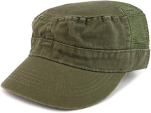 Armycrew Enzyme Washed Cotton Twill Mesh Back Army Cap - Olive