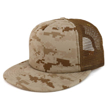 Armycrew Flat Bill Camouflage Patterned Foam Trucker Snapback Cap