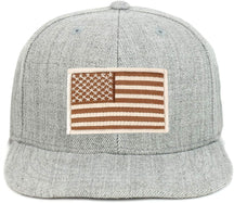 Armycrew Youth Kid Size Desert American Flag Patch Flat Bill Snapback Baseball Cap