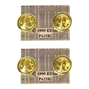Armycrew Metallic USA American Flag Freedom Badge Lapel Pins 2 Pack Set