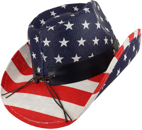 Armycrew American Flag Toyo Western Cowgirl Cowboy Hat
