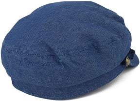 Armycrew Chambray Denim Greek Fishermen Newsboy Hat with Rope Band