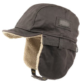 Rugged Distressed Sherpa Lined Aviator Pilot Cap