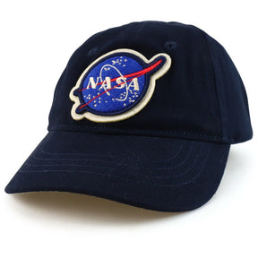 Armycrew Officially Licensed Toddler to Youth NASA Insignia 100% Cotton Baseball Cap